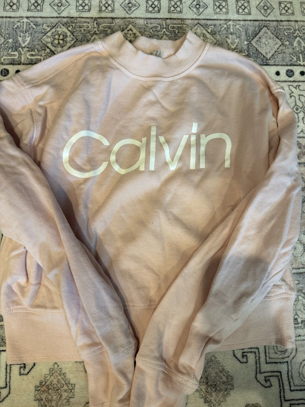 Calvin Klein Performance Light Pink Logo Pullover